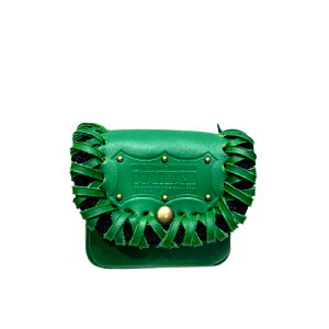 KNICKS ニックス KNS100BOX 緑 バリ巻き 緑革紐W巻き スタッズ 小物ポーチ