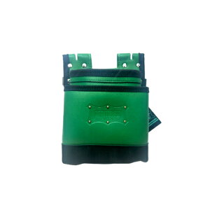 KNICKS ニックス KNS-201TB 鳶職向仕様ツーウェイタイプ ヌメ革2段腰袋 緑