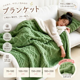 無地 タフタフリース ブランケット ジャガード 二層 厚手 秋冬 静電気防止 ラムファー フランネル 洗える シングル ダブル ひざ掛け 肩掛け 大判