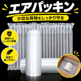 エアー緩衝材 エアクッション ロール 梱包用緩衝材 エアーパッキン エアーチューブ 緩衝材 梱包資材 衝撃吸収材 割れ物 保護 発送用 クッション材