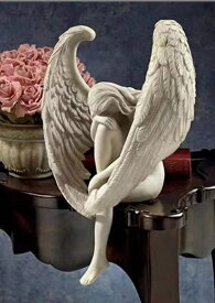 彫刻風、天使の置物　アンティーク　羽　オブジェ　北欧インテリア　置物