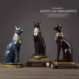 エジプト風猫の置物 インテリア オブジェ 置物 小物 モダン アート 装飾 猫 ネコ キャット エジプト ナイル