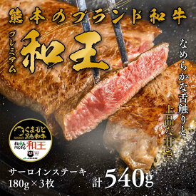 【50%OFF】北島商店 北島精肉店 北島 北島康介 熊本県 黒毛和牛 和王 牛肉 焼肉用 サーロインステーキ 180g × 3P 送料無料 国産 ブランド牛 和牛 ギフト プレゼント 贈り物 お祝い お取り寄せ 熨斗 のし 父の日