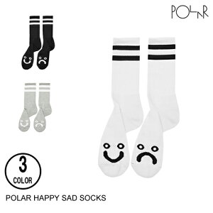 POLAR SKATE CO. �|�[���[ HAPPY SAD SOCKS 3�F 22.5cm-28.0cm �C���E�\�b�N�X ���{�㗝�X���K�i