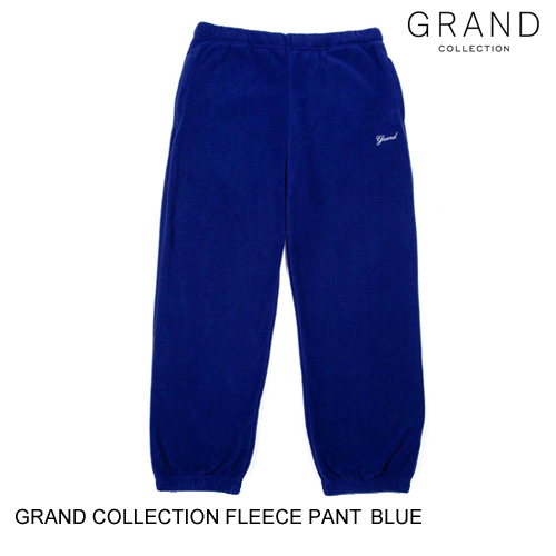 GRAND COLLECTION グランドコレクション FLEECE PANT 絶妙なデザイン フリースパンツ BLUE セ L 人気の