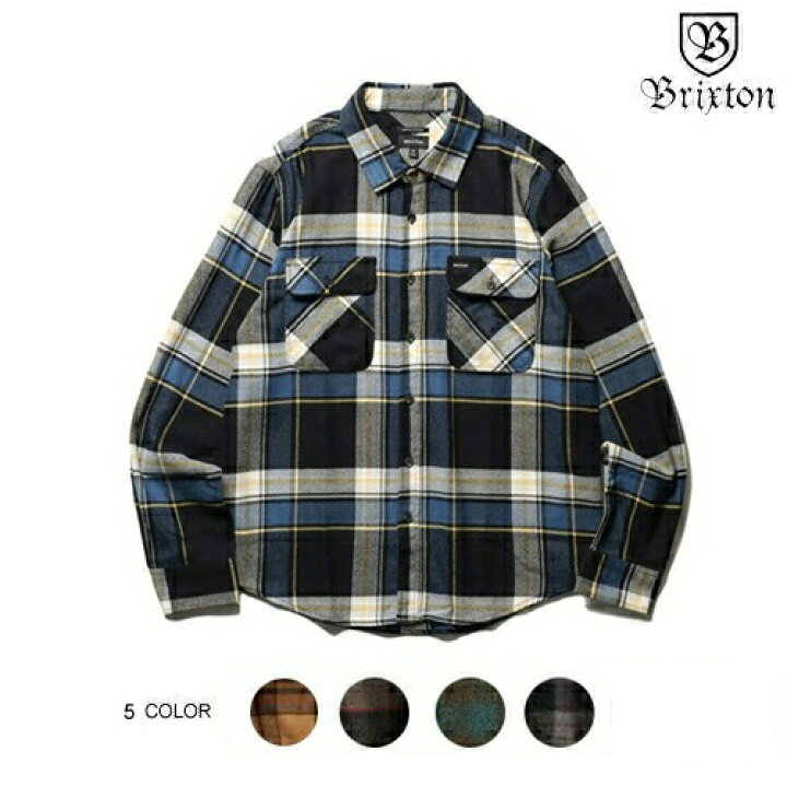 楽天市場】BRIXTON ブリクストン BOWERY L/S FLANNEL 5色 S-XXL 