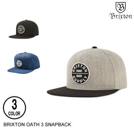 BRIXTON ブリクストン キャップ OATH 3 SNAPBACK 4色 スケート メンズ CAP HAT ハット 帽子 日本代理店正規品 セ