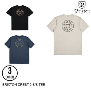 BRIXTON �u���N�X�g�� CREST 2 S/S TEE 3�F M-XXL ����T�V���c ���{�㗝�X���K�i