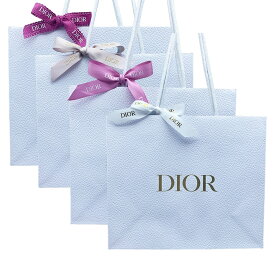 クリスチャンディオール Dior ディオール 正規店 ペーパーバッグ 紙袋ショッパー 4枚セット リボン付き（サイズ：約23×27×11.5cm）
