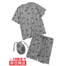 [ジェラート ピケ] 【スーパーマリオ】【メンズ】ヨッシー柄Tシャツ&ハーフパンツセット PMCT222921 GRY M