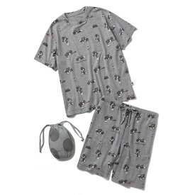 [ジェラート ピケ] 【スーパーマリオ】【メンズ】ヨッシー柄Tシャツ&ハーフパンツセット PMCT222921 GRY M