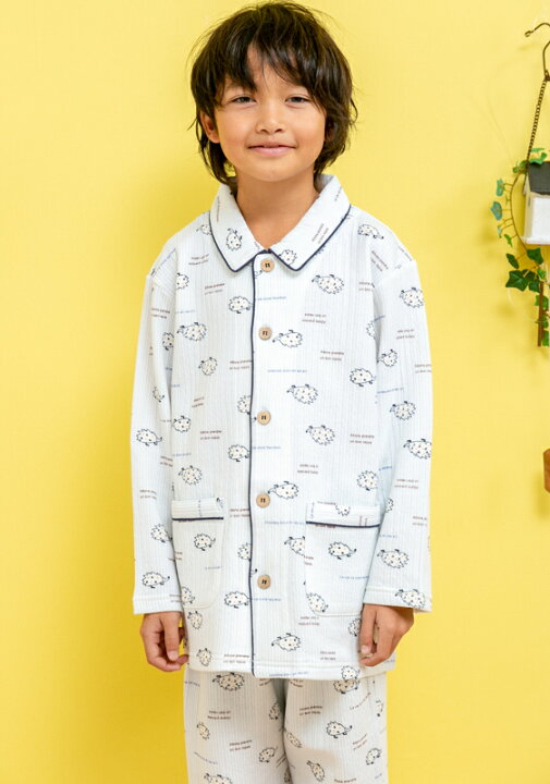 楽天市場 パジャマ 子供 男の子 冬 長袖 キルト地ハリネズミ柄130cm 140cm 150cm 160cm 前開き 長袖 長パンツ 冬向き素材 クリスマスギフト 部屋着の時間