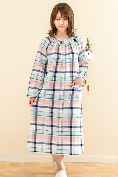 楽天市場 ワンピース パジャマ ネグリジェ 長袖 前開き 夏 サラサラして軽くて涼しい綿100 先染めワッシャー加工チェック マタニティパジャマにも最適 入院準備 ナイトウェア ルームウェア Sale ワンピース 部屋着の時間 楽天市場 ワンピース パジャマ ネグリジェ 長袖 前開き 夏 サラサラして軽くて涼しい綿100 先染めワッシャー加工チェック マタニティパジャマにも最適 入院準備 ナイトウェア ルームウェア Sale ワンピース 部屋着の時間