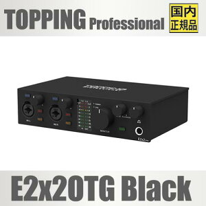 TOPPING E 2x2 OTG 2in / 2out blackyubNzI[fBI~LT[ zM@ DTM MIX y USB Type-C ̘gzM/̂Ă݂ j^[@\/X}[gtH^ubgΉ/PC/}CN/wbhz/M^[