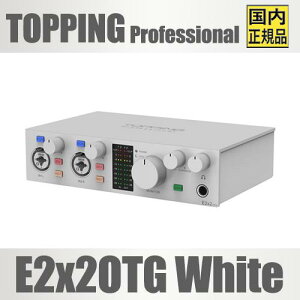TOPPING E 2x2 OTG 2in / 2out whiteyzCgzI[fBI~LT[ zM@ DTM MIX y USB Type-C ̘gzM/̂Ă݂ j^[@\/X}[gtH^ubgΉ/PC/}CN/wbhz/M^[