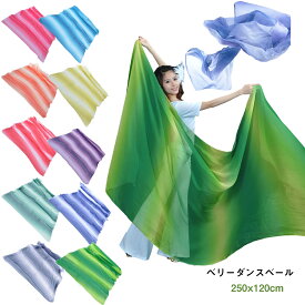 送料無料 ベリーダンス ベール 長さ250cm ダンスベール 衣装ベール アクセサリー ヘッドアクセサリー フェイスベール 全13色 グラデーション ステージ小物 舞台 小道具 演出 飾り 楽天海外通販