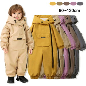 送料無料 子供服 スキーウェア ジャンプスーツ つなぎ ロンパース スノーボードウェア 雪遊び 冬服 裏ボア 防寒 新生