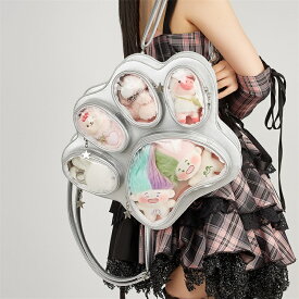 送料無料 痛バ ねこ ネコ 推し活バッグ おしゃれ かわいい リュック ショルダー ぬいぐるみ 缶バッチ 透明 ケース 推し活グッズ 痛バッグ 映える プレセント 大きめ 収納 学生 インスタ SNS映え オタ活グッズ ぬいポーチ お宅 ブラック ワイン ピンク レッド 楽天海外通販