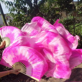 送料無料 シルクファンベール ベリーダンスファンベール 2本 両手 左手用 右手用 ローズ/ピンク 団扇 舞台 小道具 アクセサリー 演出 飾り ファンベール 楽天海外通販