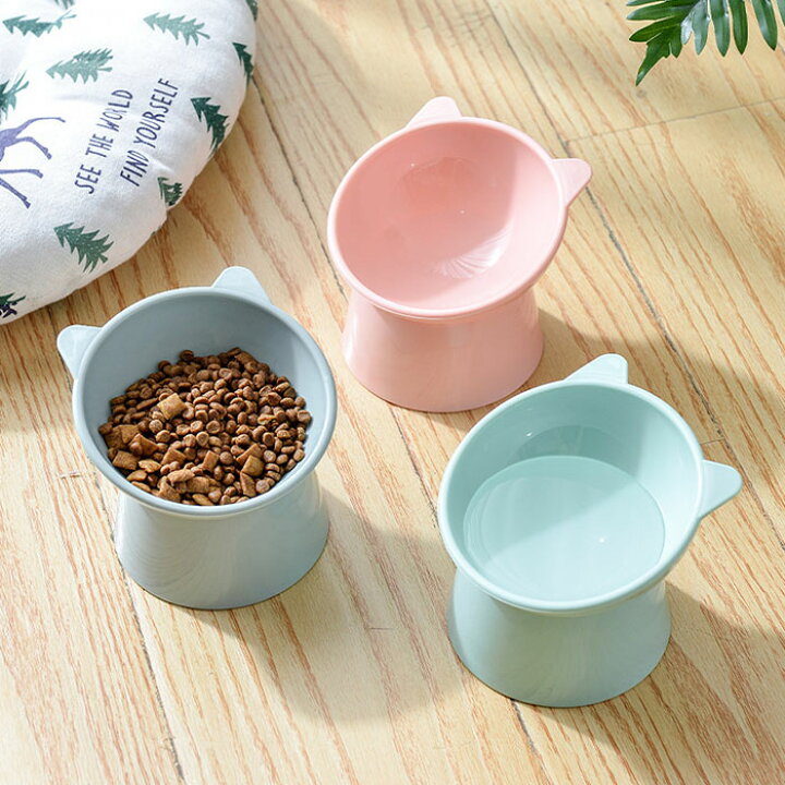 楽天市場 送料無料 猫 フードボウル ペット食器 猫 餌入れ 水入れ プラスチック製 犬猫兼用 食器 おしゃれ エサいれ えさ 皿 ペット頚椎を守る ピンク ブルー グリーン 楽天海外通販 Heysiria