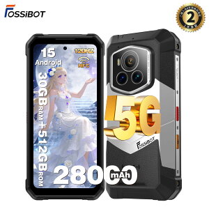 FOSSiBOT F107 Pro Android15 SIM�t���[ 5G �X�}�z�{�� 28000mAh ��e�� 200MP�J���� �h�� �^�t�l�X�X�}�z 6.95�C���`FHD+���� 1080*2460 �A���h���C�h�X�}�z �h���h�o �ϏՌ� 30GB RAM+512GB ROM 2TB�g���� �V����