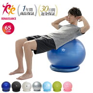 バランスボール 65cm アンチバースト 耐荷重300kg 【 固定リング ハンドポンプ付 】 体幹トレーニング バ…