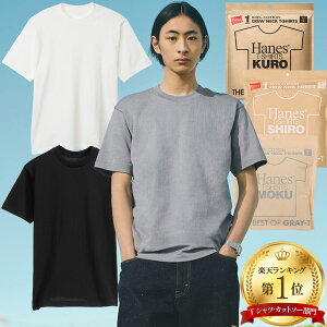 ヘインズ Tシャツ 半袖 クルーネック HM1-D201 HM1-X201 SHIRO シロ HM1-D202 KURO