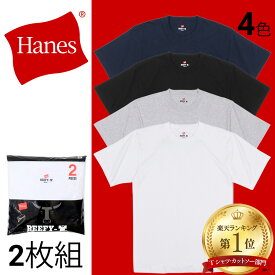 ヘインズ ビーフィー 半袖 Tシャツ H5180-2 2P クルーネック BEEFY-T Hanes 半袖 t ヘビーウエイト 厚手 メンズ レディース ユニセックス パックT Tシャツ カットソー H5180 2枚組 2枚パック ギフト プレゼント