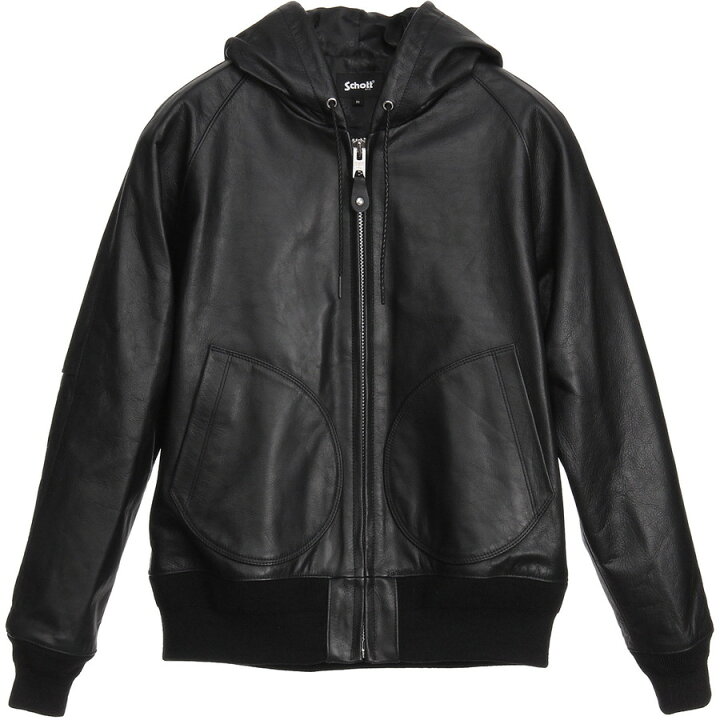 楽天市場】ショット レザーフーデットジャケット Leather Hooed Jacket 