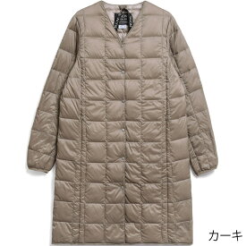 タイオン ダウンコート W101-Long Taion Vネックボタン インナー ロングダウンジャケット V Neck Long Down Jkt レディース ダウン ジャケット