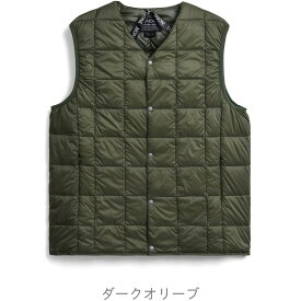 タイオン インナーダウンベスト 001 Taion Vネックボタン ダウンベスト V Neck Button Down Vest インナーダウン ベスト ダウン メンズ