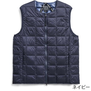 �^�C�I�� �_�E���x�X�g 004wz Taion �N���[�l�b�NW�W�b�v �C���i�[ �_�E���x�X�g Crew Neck W-zip Down Vest �����Y ���f�B�[�X �_�E�� �x�X�g ���̓� �M�t�g �v���[���g