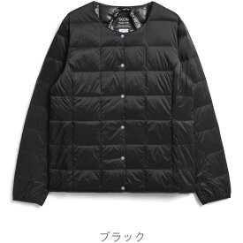 タイオン インナーダウンジャケット W104 Taion クルーネックボタン インナー ダウンジャケット Crew Neck Button Down Jkt レディース ダウン ジャケット