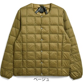 タイオン インナーダウンジャケット 104 Taion クルーネックボタン インナー ダウンジャケット Crew Neck Button Down Jkt インナーダウン ジャケット ダウン メンズ