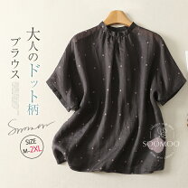 楽天市場】プルオーバー（柄ドット・水玉）（シャツ・ブラウス 