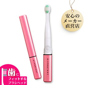 【1000円ポッキリ】手磨きより白く 歯ブラシ 電動歯ブラシ 時短 携帯用 超音波 音波振動 ハブラシ コンパクト 電池式 旅行 ピンク ディプロテクト ヒーローグリーン 国内 メーカー公式 HD-110P