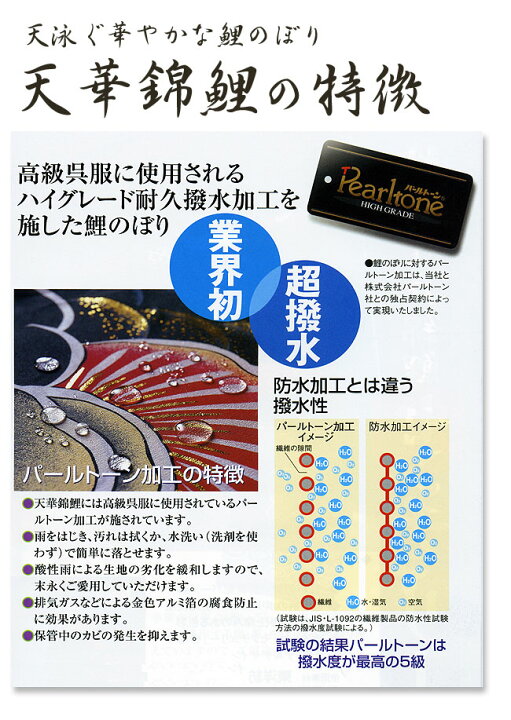 楽天市場】【送料無料】天泳ぐ華やかな鯉のぼり☆天華錦鯉 3M 5色 