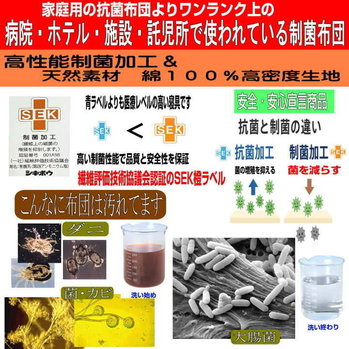 楽天市場】即納OK/ホテル採用 制菌 敷布団 クイーンサイズ抗 