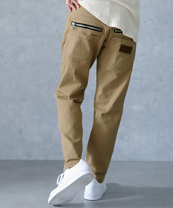 楽天市場 小尻 ルーズ ゆるクシュ パンツ あす楽 パンツ レディース ズボン ボトムス チノ チノパン 体型カバー ジップ ポケット スキニー スキニーパンツ テーパード テーパードパンツ ストレッチ 浅 腰パン ロング 黒 白 大きいサイズ 秋 冬 Hug U Hug U