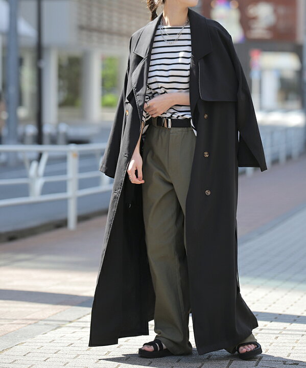 楽天市場 超ロング丈 こなれトレンチ あす楽 コート トレンチコート トレンチ レディース アウター ロング ロングコート マキシ オーバーサイズ 大きいサイズ ビッグ シンプル マキシ ロングトレンチ スプリングコート ベージュ きれいめ 羽織 黒 春 夏 Hug U Hug U