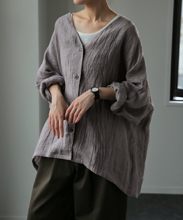 楽天市場】ばさッと【憧れ雰囲気】麻100％ 体型カバー 羽織 シャツ  