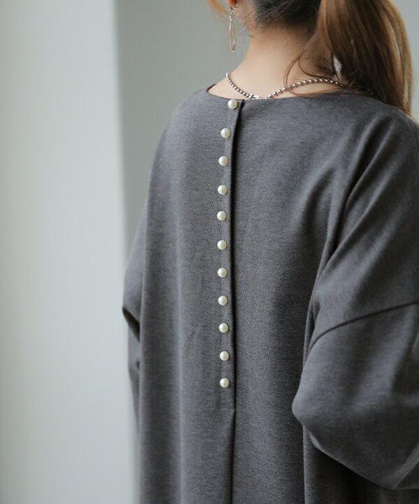 楽天市場】ワンピース 「 背中 パール 」ワンピ 【即納】 ロング  