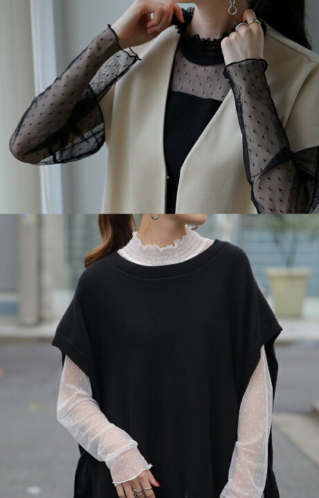 楽天市場】ゆったりめ 「 ドット 」 シースルー □一部4月下旬入荷 