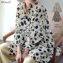 甘さ控えめ・・ 花柄 シャツ とろみ レディース ■8月下旬入荷 トップス ロング ロングシャツ ブラウス チュニック バンドカラー ノーカラー 体型カバー オーバーサイズ 総柄 シワになりにくい お尻が隠れる 長袖 羽織 大きいサイズ 白 春 夏 HUG.U