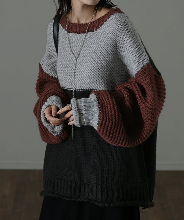 楽天市場】完 全 「 手 編 み 」 【即納】 ざっくり ニット レディース  