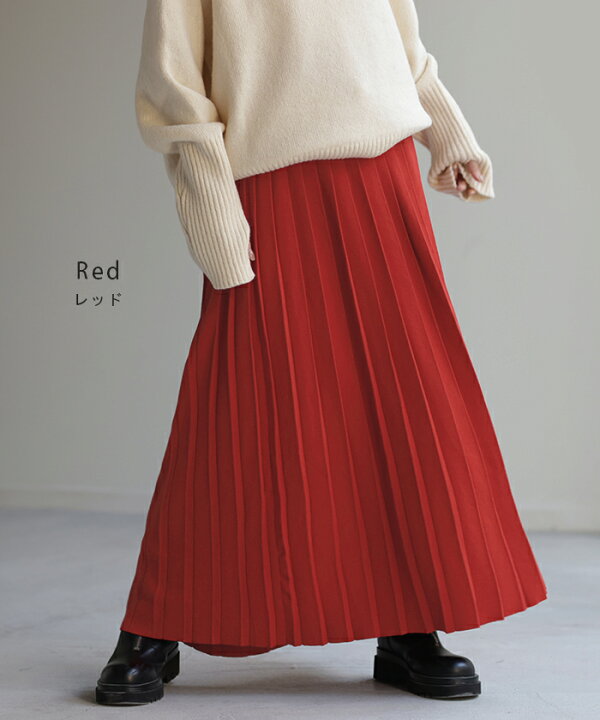 楽天市場】ニット 暖か 『美プリーツ』 スカート 【即納】 プリーツ  