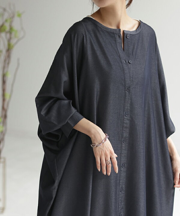 楽天市場】ワンピース シャツワンピース ロング シャツダンガリー  