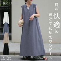 楽天市場】コットン（袖の長さノースリーブ）（ワンピース｜レディース 