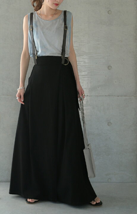 楽天市場】「取り外し2way」大人っぽさがカギ。 サスペンダースカート  