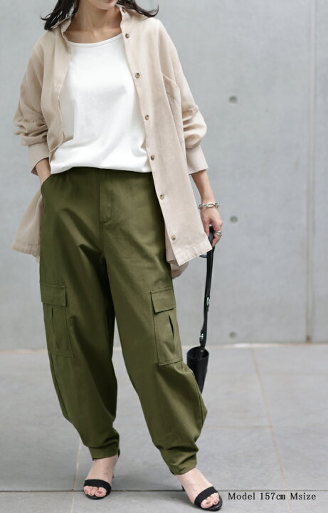 楽天市場】かっこよく・女性らしく。 裾2way カーゴパンツ ワイド  